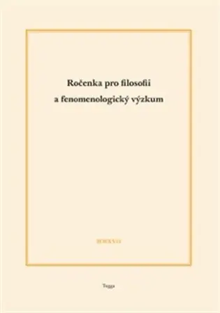 Sezónní Sleva Ročenka pro filosofii a fenomenologický výzkum 2017