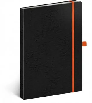 Notes - Vivella Classic černý/oranžový, linkovaný, 15 x 21 cm Časově Omezené