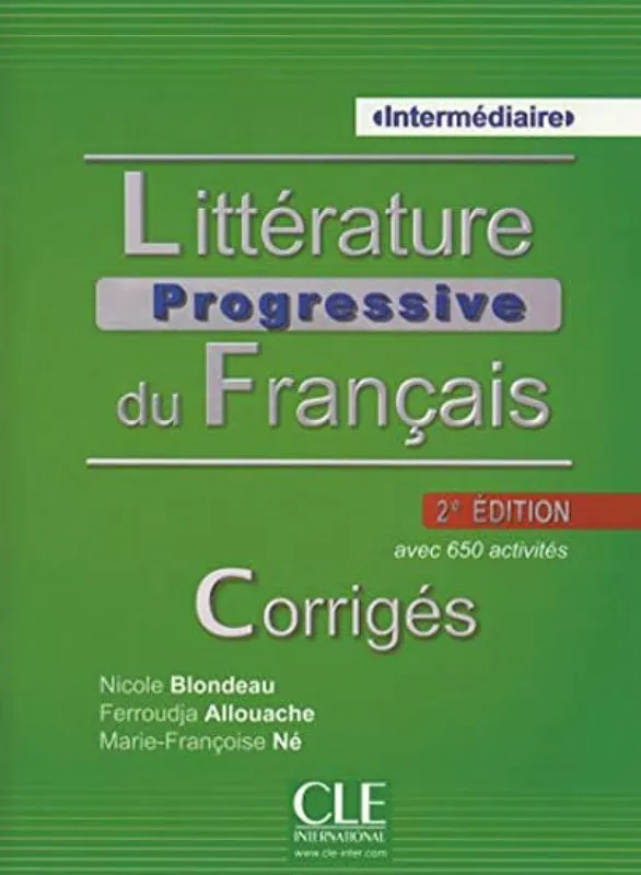 Littérature progressive du francais: Intermédiaire Corrigés 2.édition Vrácení Zdarma
